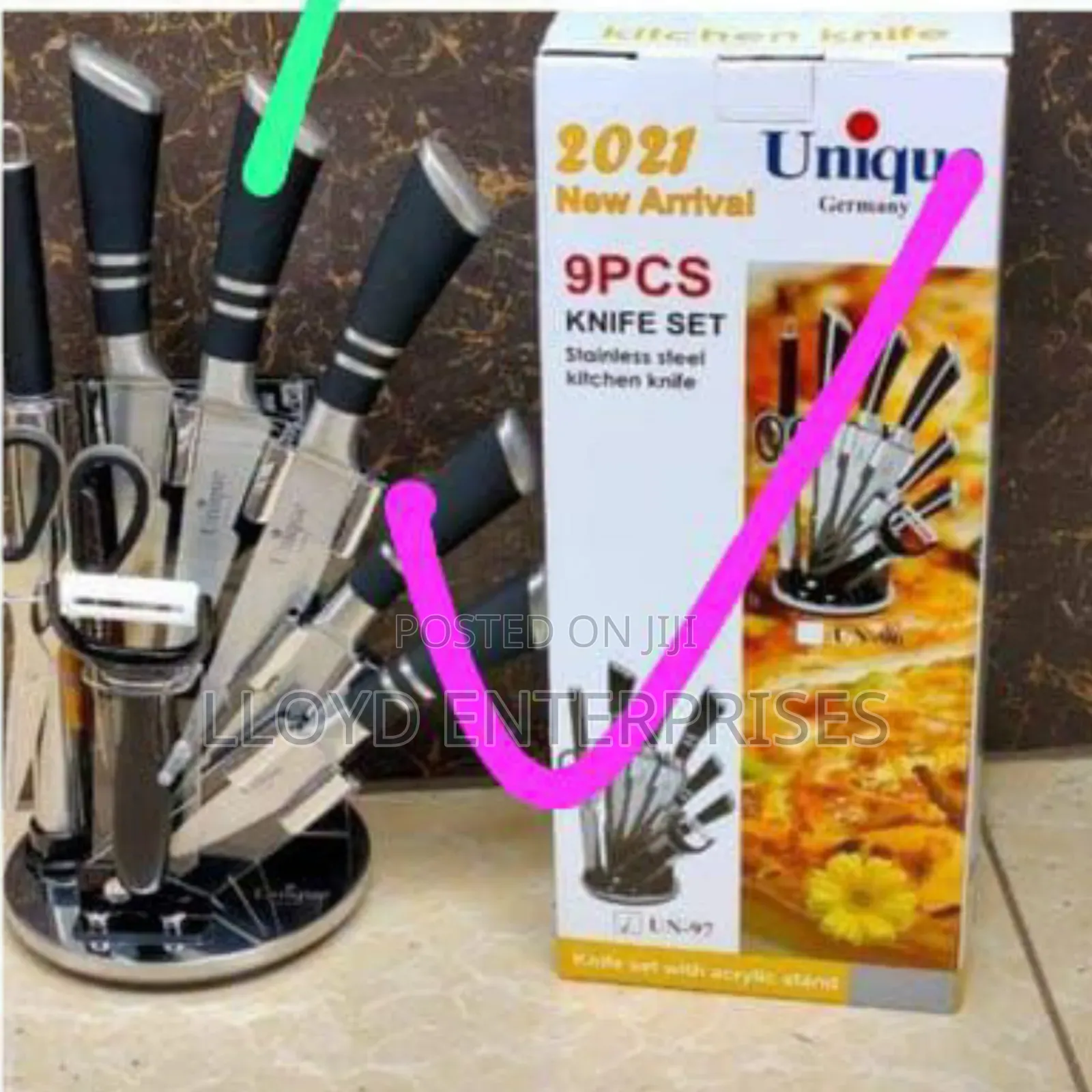 9 Pieces Kitchen Knives