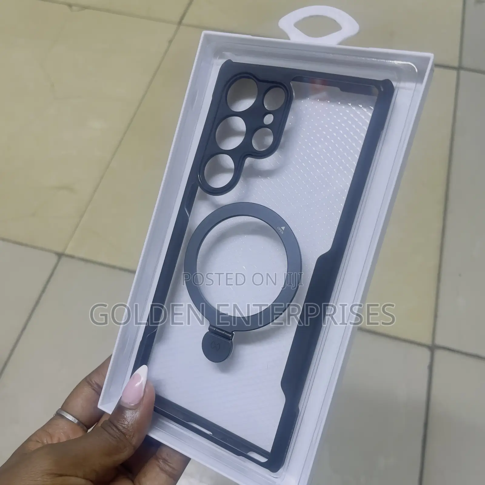 S25 Ultra Clear Case Cover With Stand Back Cover