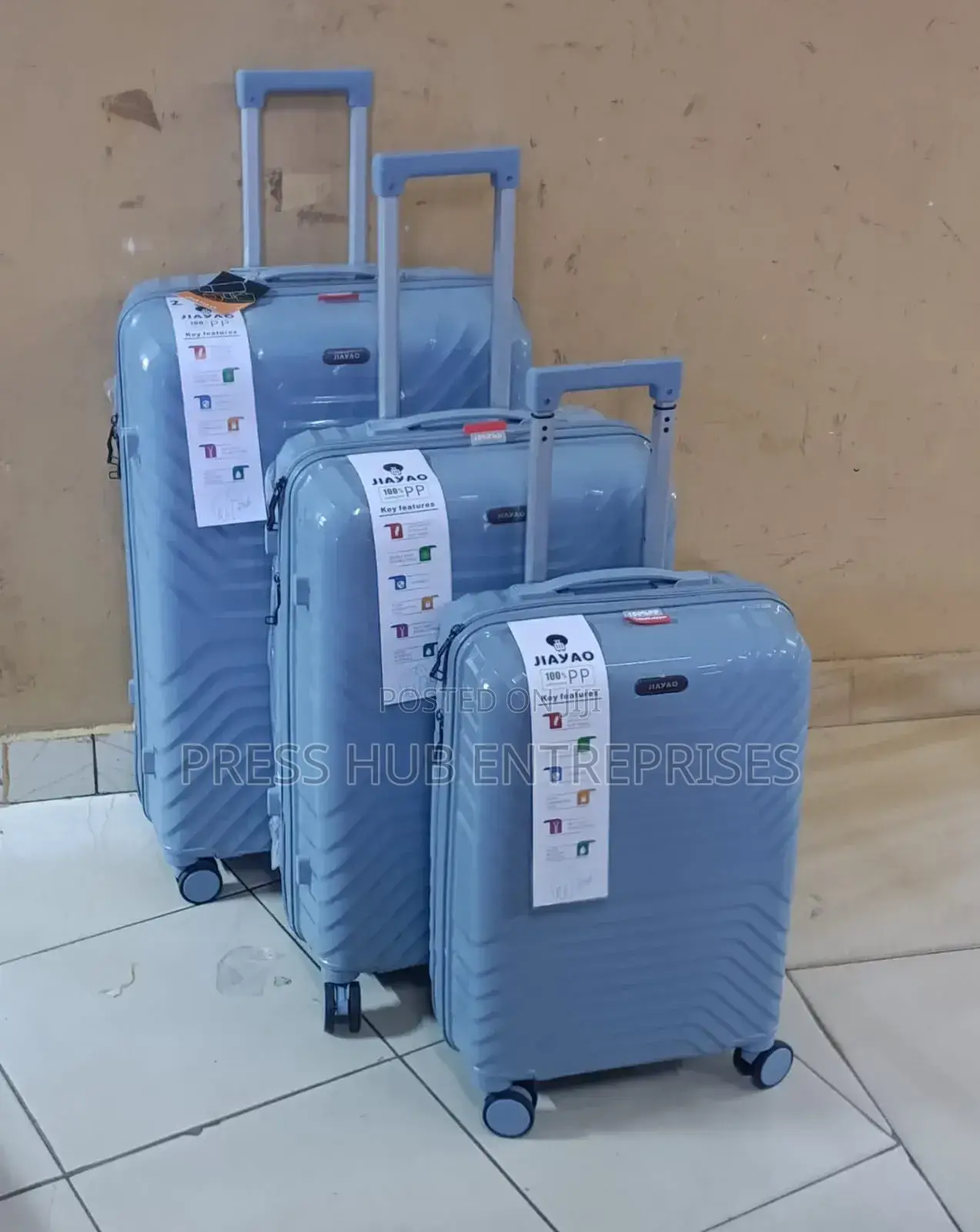 Rubber 3-in-1 Set Suitcase
