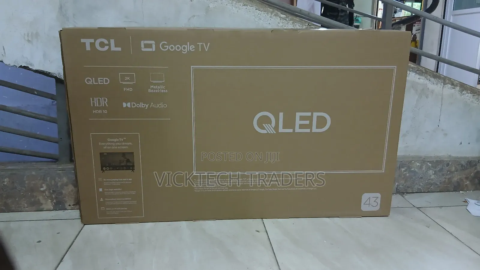TCL 43 Inch 43qled Google Frameless Tv With 2yr Warranty.