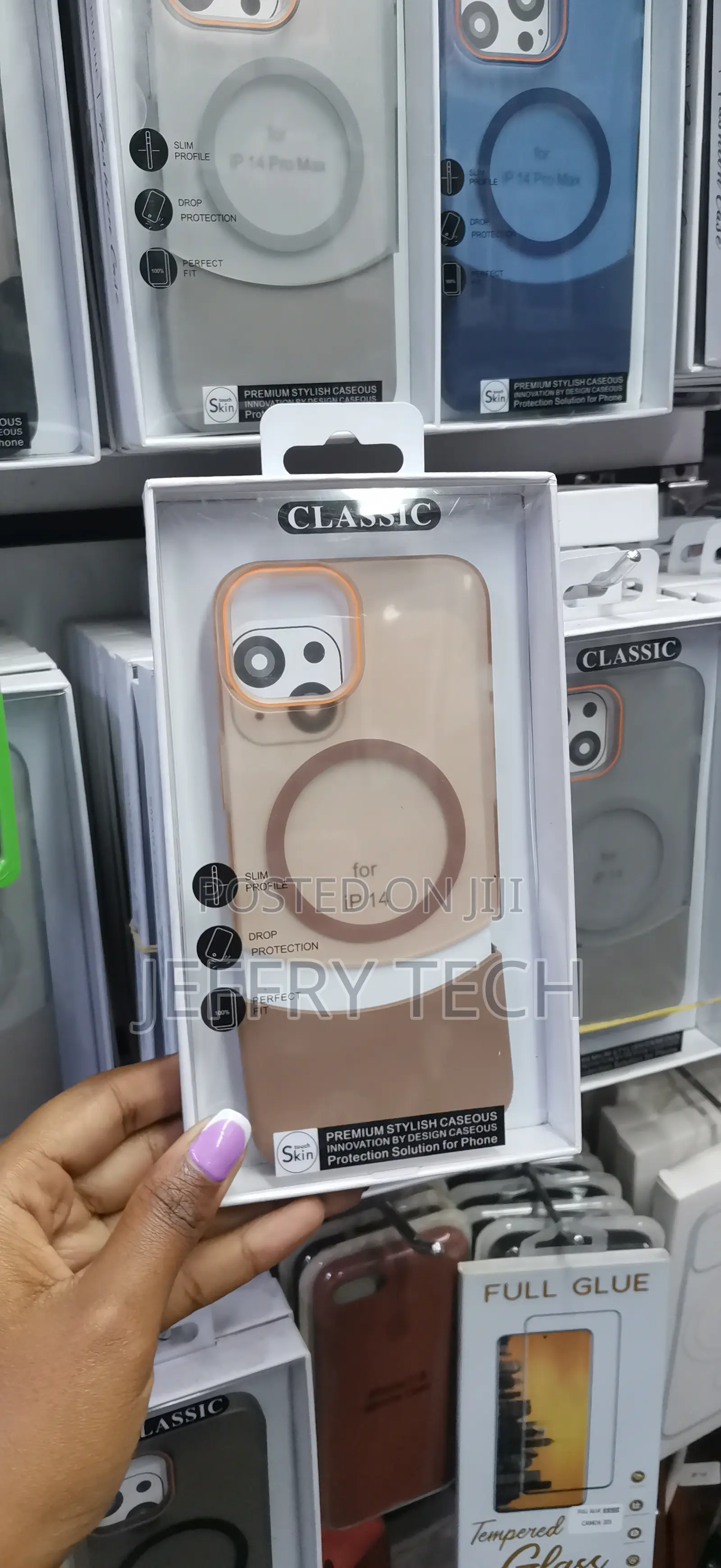 Xazaga Matte Magnetic 2 in 1 Clear Case for iPhone 13 -Brown