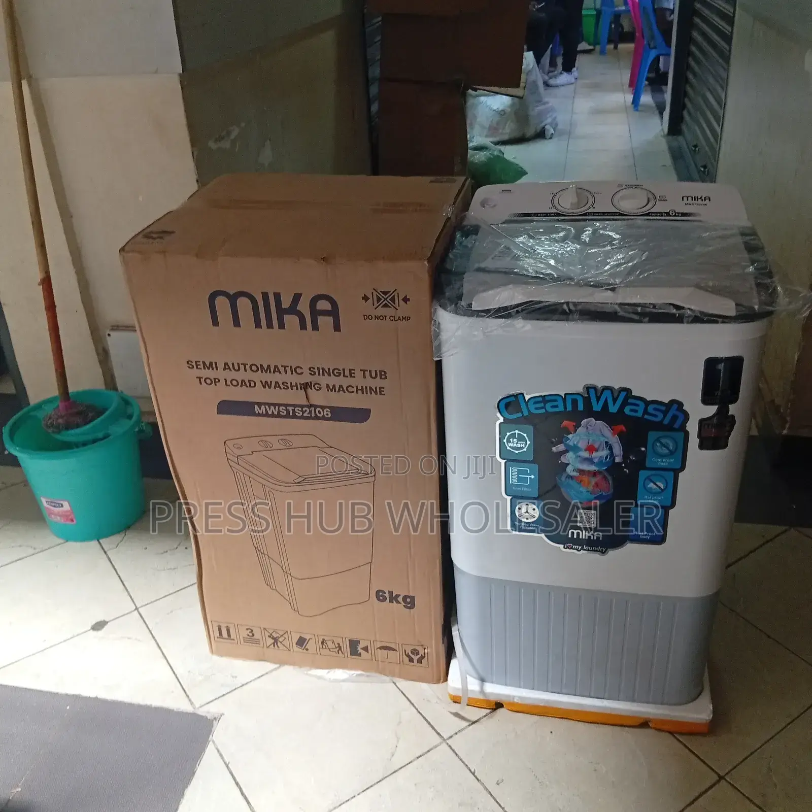 Mika 6kg Single Tub Semi-Automatic Washing Machine. * 
