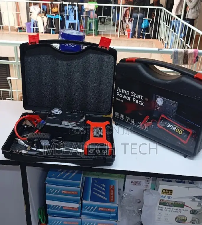 Best Performance 99800mah Car Jump Starter Air Compressor Pump