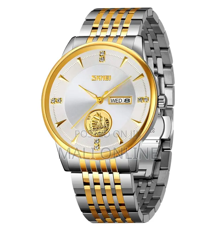 Skmei 9309 Gents Watch Stainless Steel Men’S Quartz Wristwatch