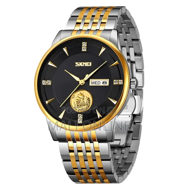 Skmei 9309 Gents Watch Stainless Steel Men’S Quartz Wristwatch