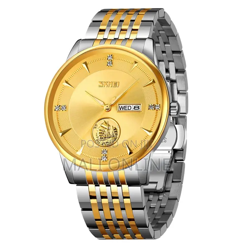 Skmei 9309 Gents Watch Stainless Steel Men’S Quartz Wristwatch
