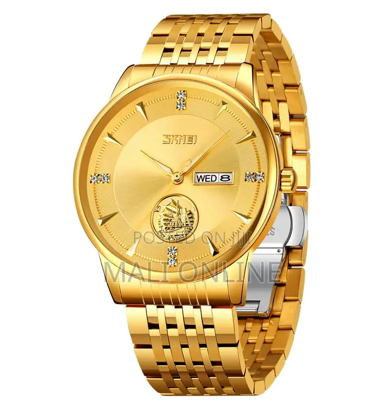 Skmei 9309 Gents Watch Stainless Steel Men’S Quartz Wristwatch