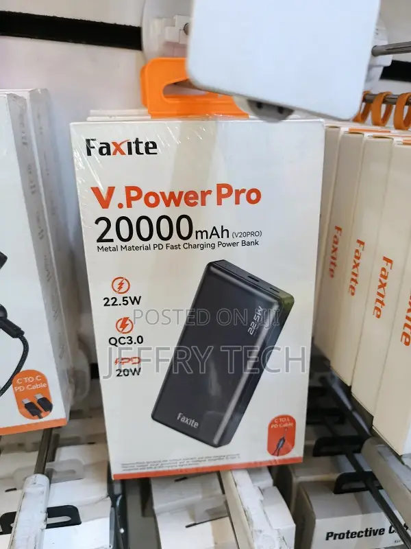 Faxite V.Power Pro 20000mah Power Bank, a Portable Charger Used