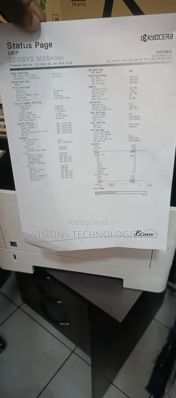 Kyocera M2540dn A4 B/W Photocopier
