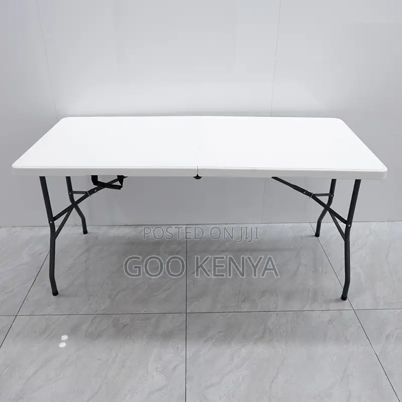 Home Table; White Expandable Fold-flat Outdoor Table