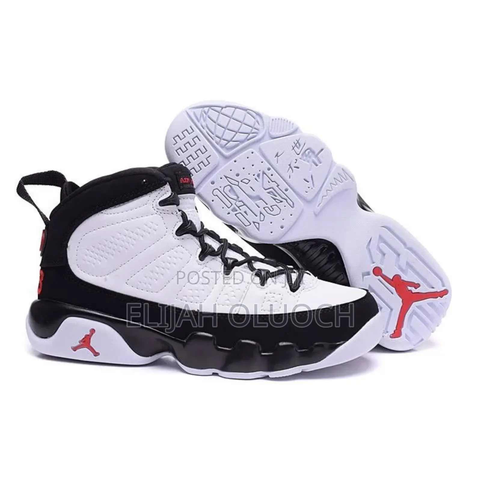 Jordan 9 Retro White Black Red 🔥🔥🐾

Quality 🫰🏿

Size 40-45