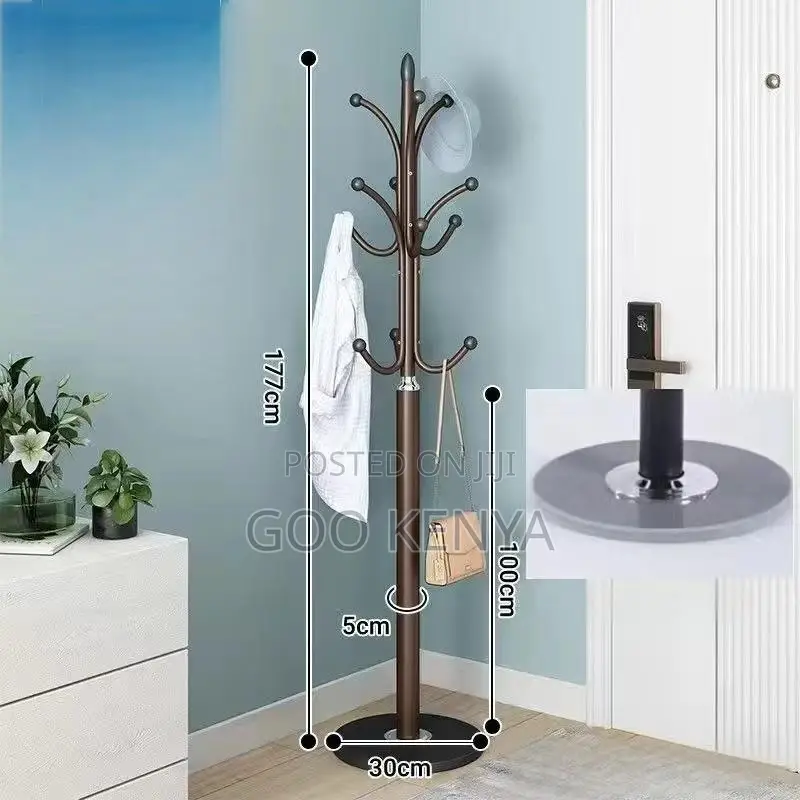 Home Hanger;Durable Steel Coat Hanger With Tree Design And Sturdy Base