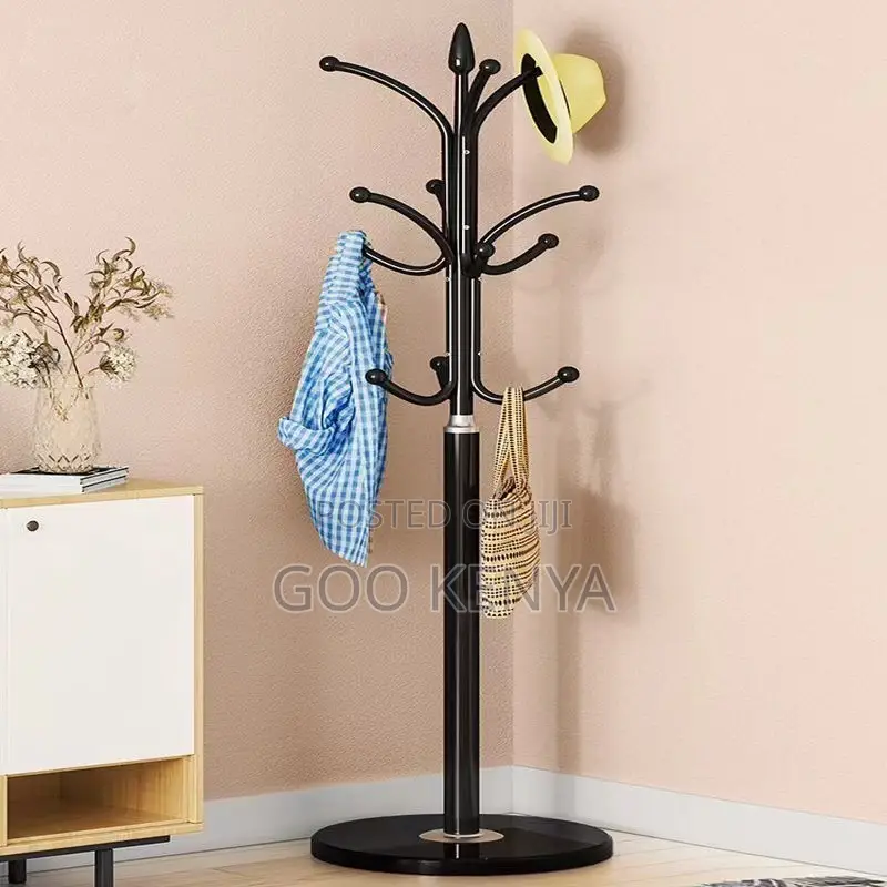 Home Hanger;Durable Steel Coat Hanger With Tree Design And Sturdy Base