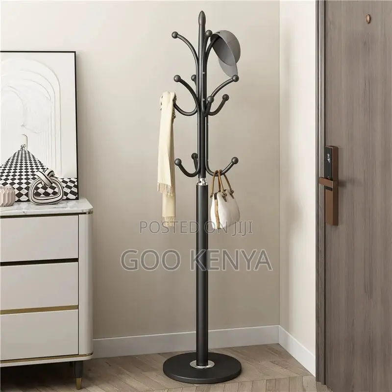 Home Hanger;Durable Steel Coat Hanger With Tree Design And Sturdy Base