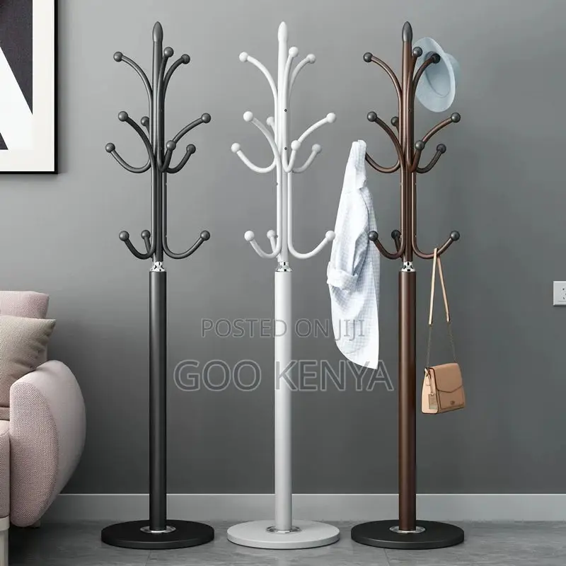 Home Hanger;Durable Steel Coat Hanger With Tree Design And Sturdy Base