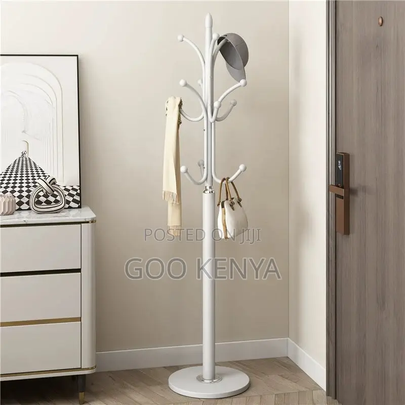 Home Hanger;Durable Steel Coat Hanger With Tree Design And Sturdy Base