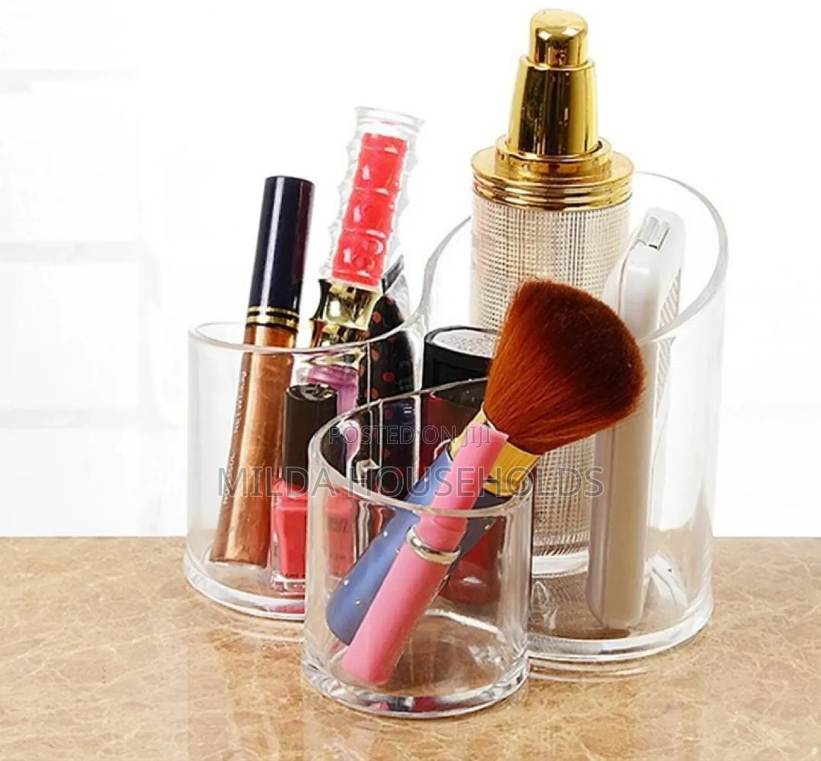 Multipurpose Cosmetic 3 Compartment Brush Organizer