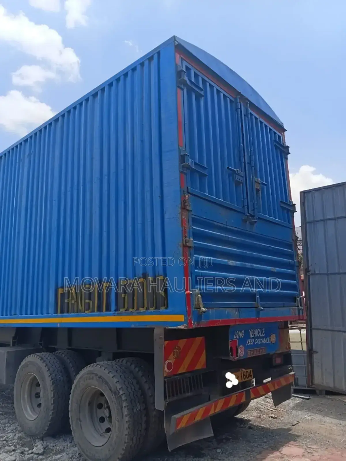 Transport Trailers for Jobs and Logistics Are Ready in Industrial Area