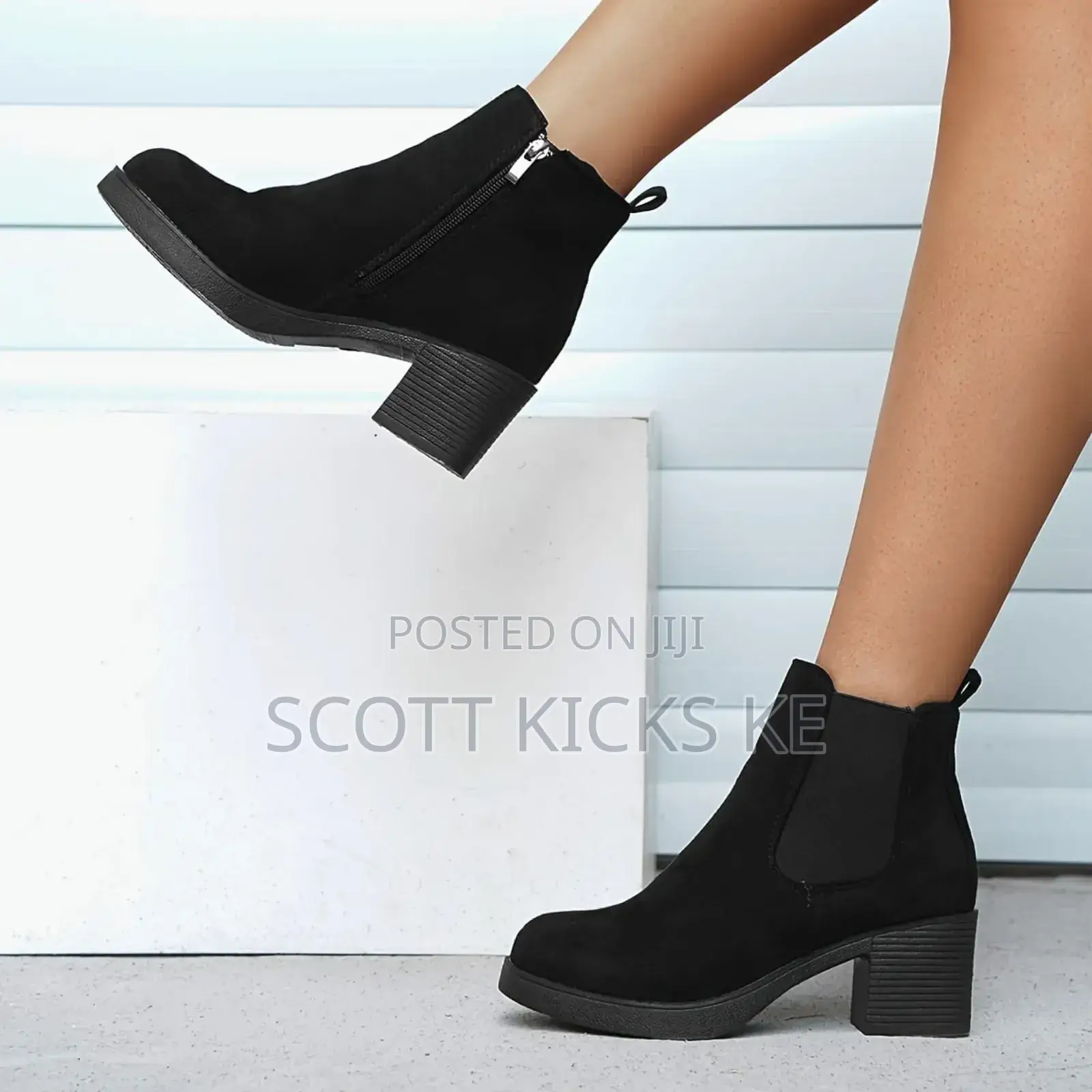 Short Ankle Ladies Chunky Boots