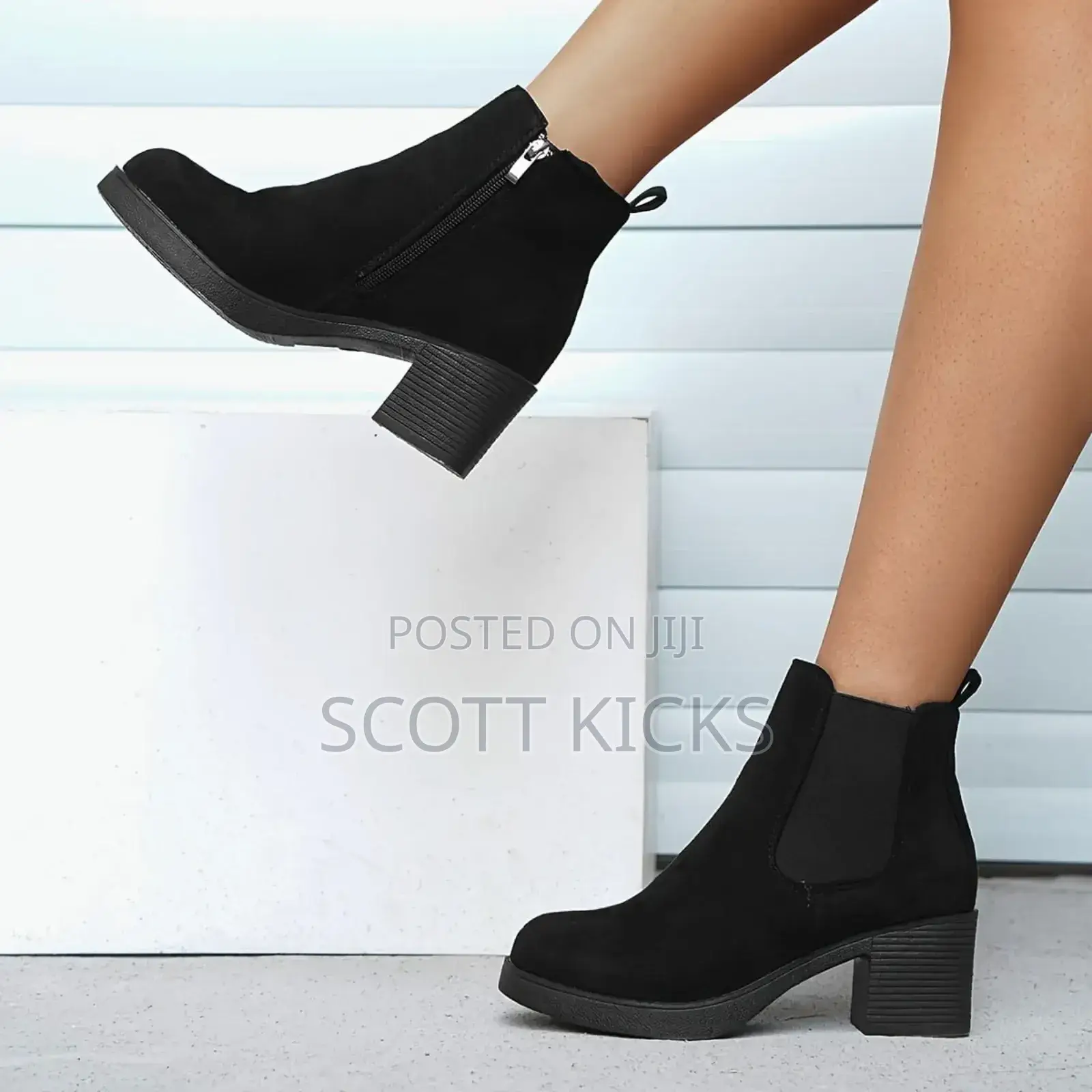 Short Ankle Ladies Chunky Boots