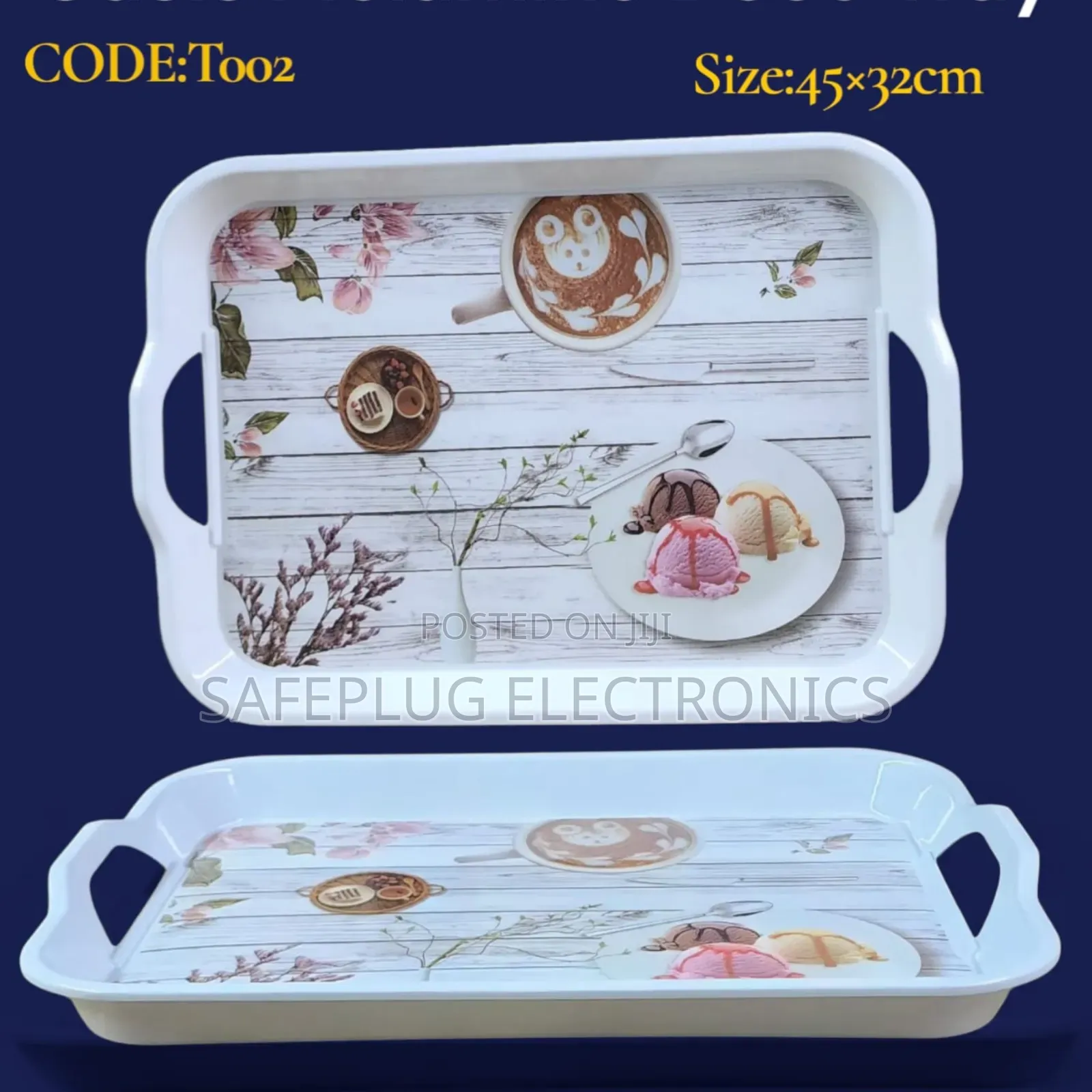 Melamine Serving Tray Lightweight Stylish