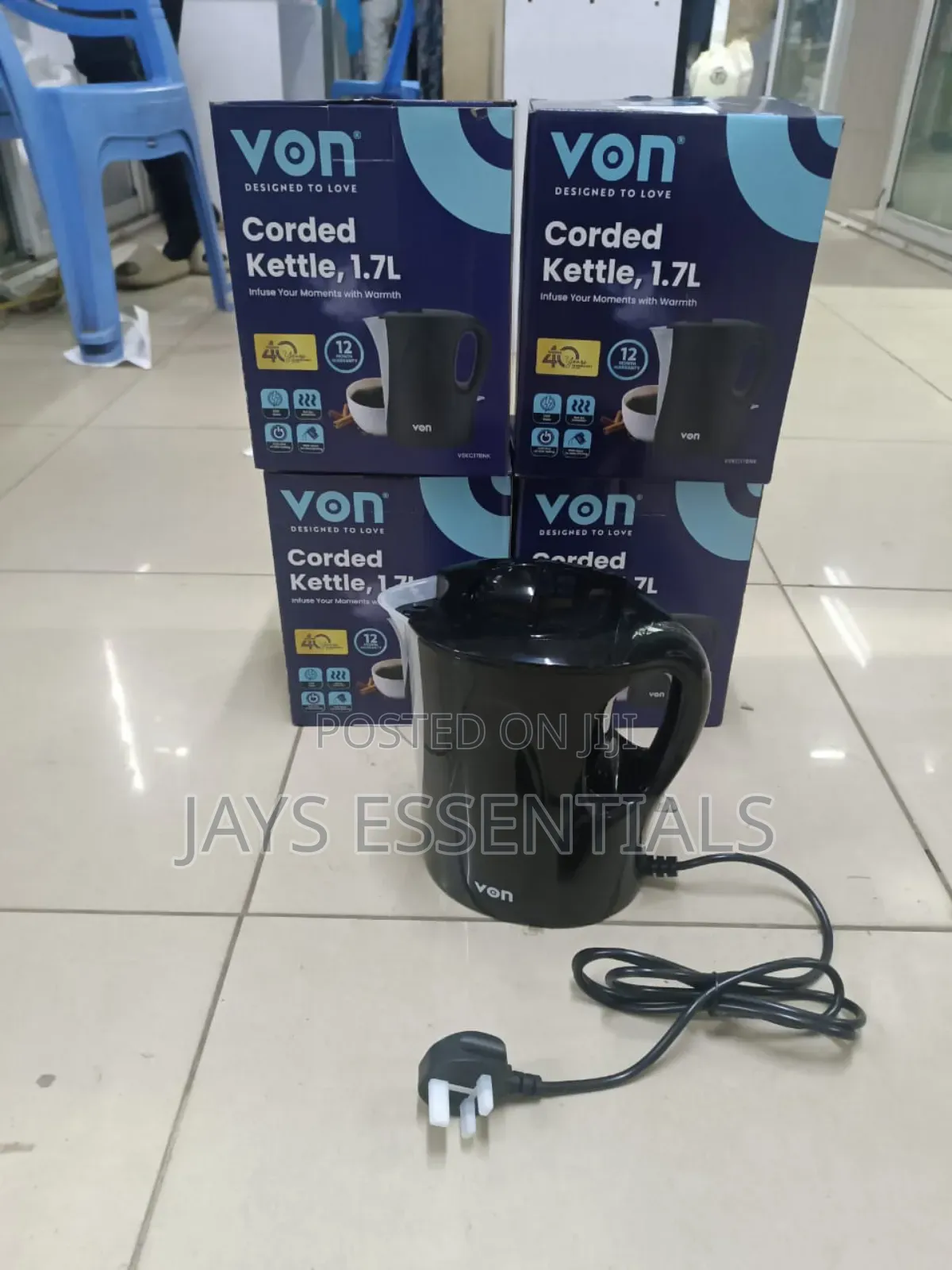 1.7litres Von Corded Kettle
