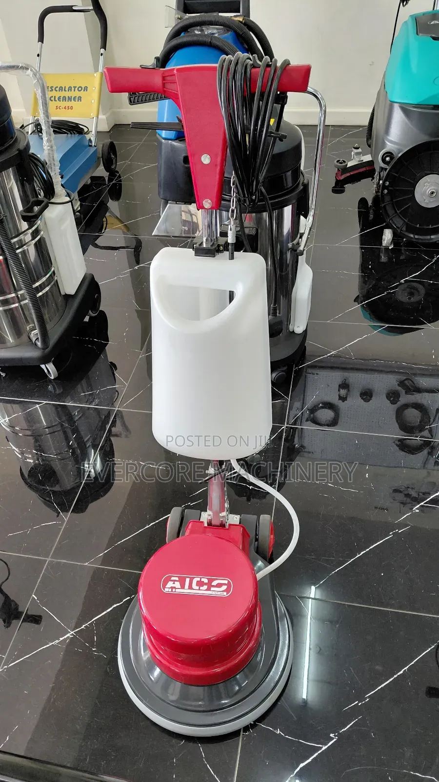 Aico Japan Floor and Carpet Scrubber Machine With Accessories.