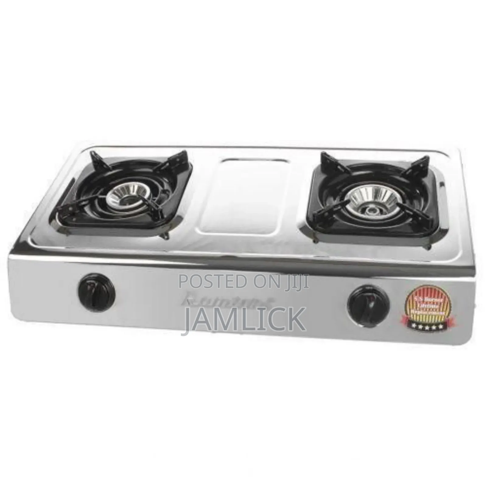 Rg 518ramtos Stainless Steel Double Burner Gas Cooker - Jf
