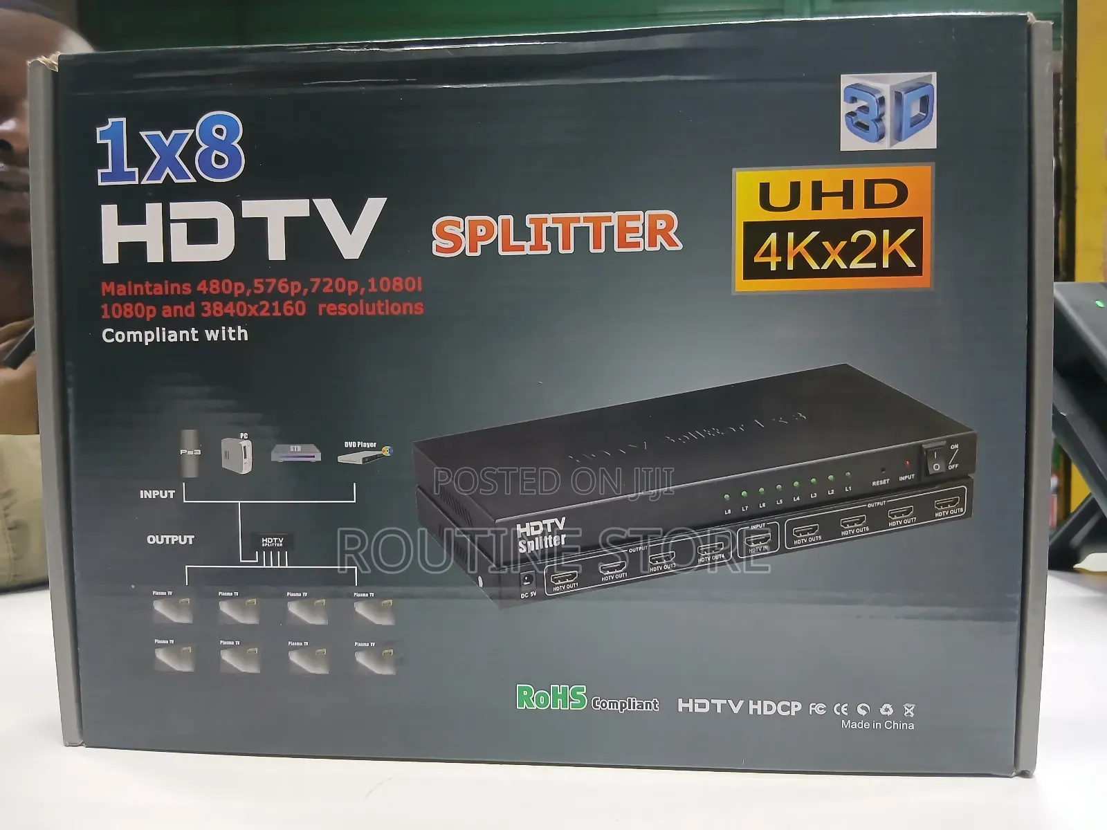 Hdmi Splitter 1×8 Uhd × 3d