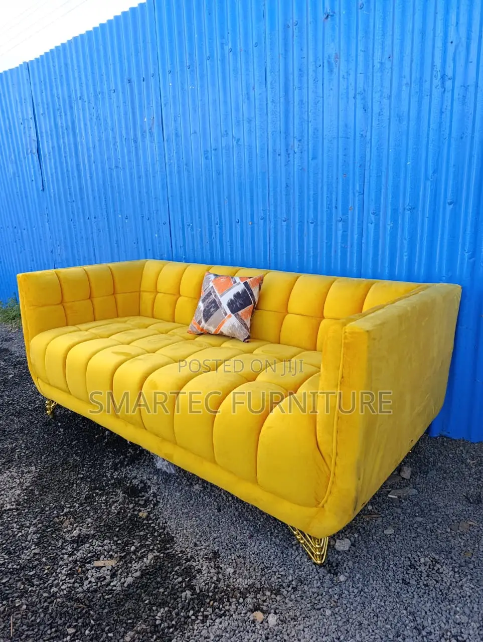 Yellow Magnified 3 Seater Bubble Sofa