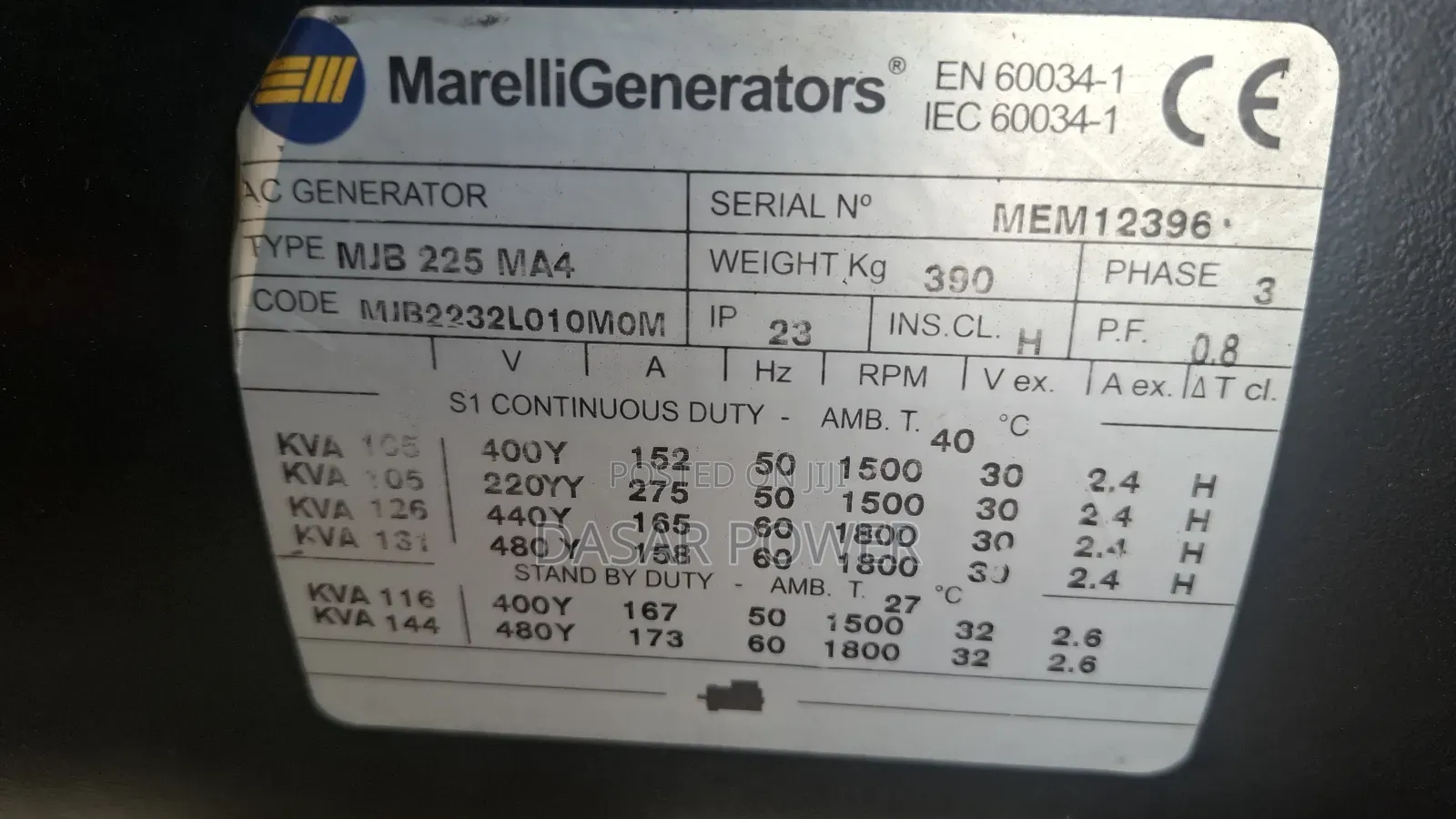 105kva Generator for Hire and Purchase