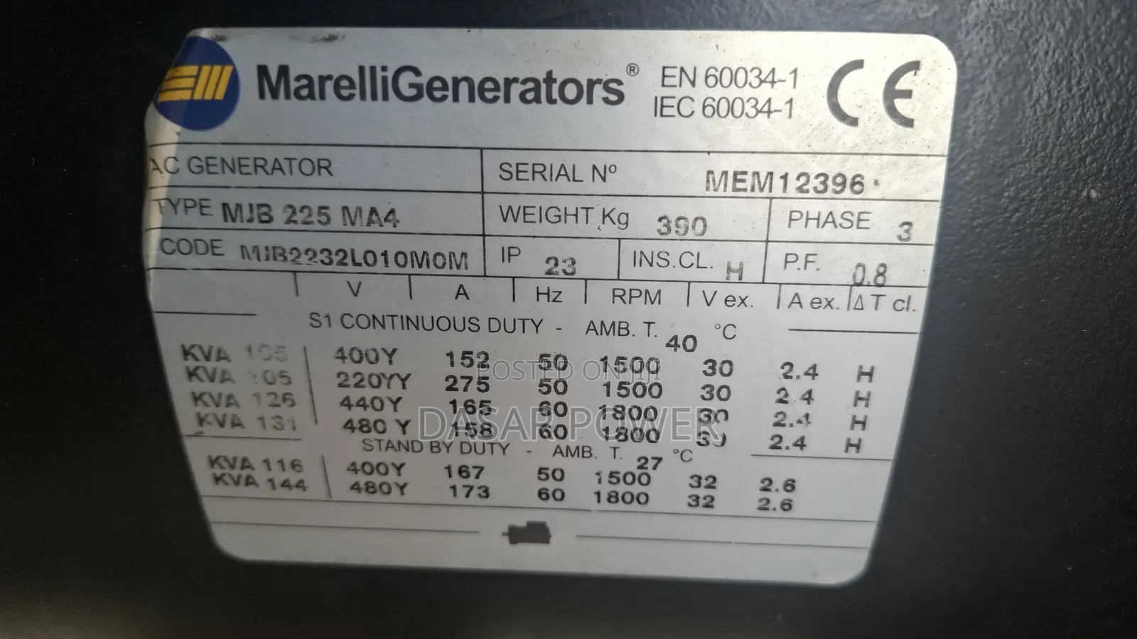 105kva Generator for Hire and Purchase
