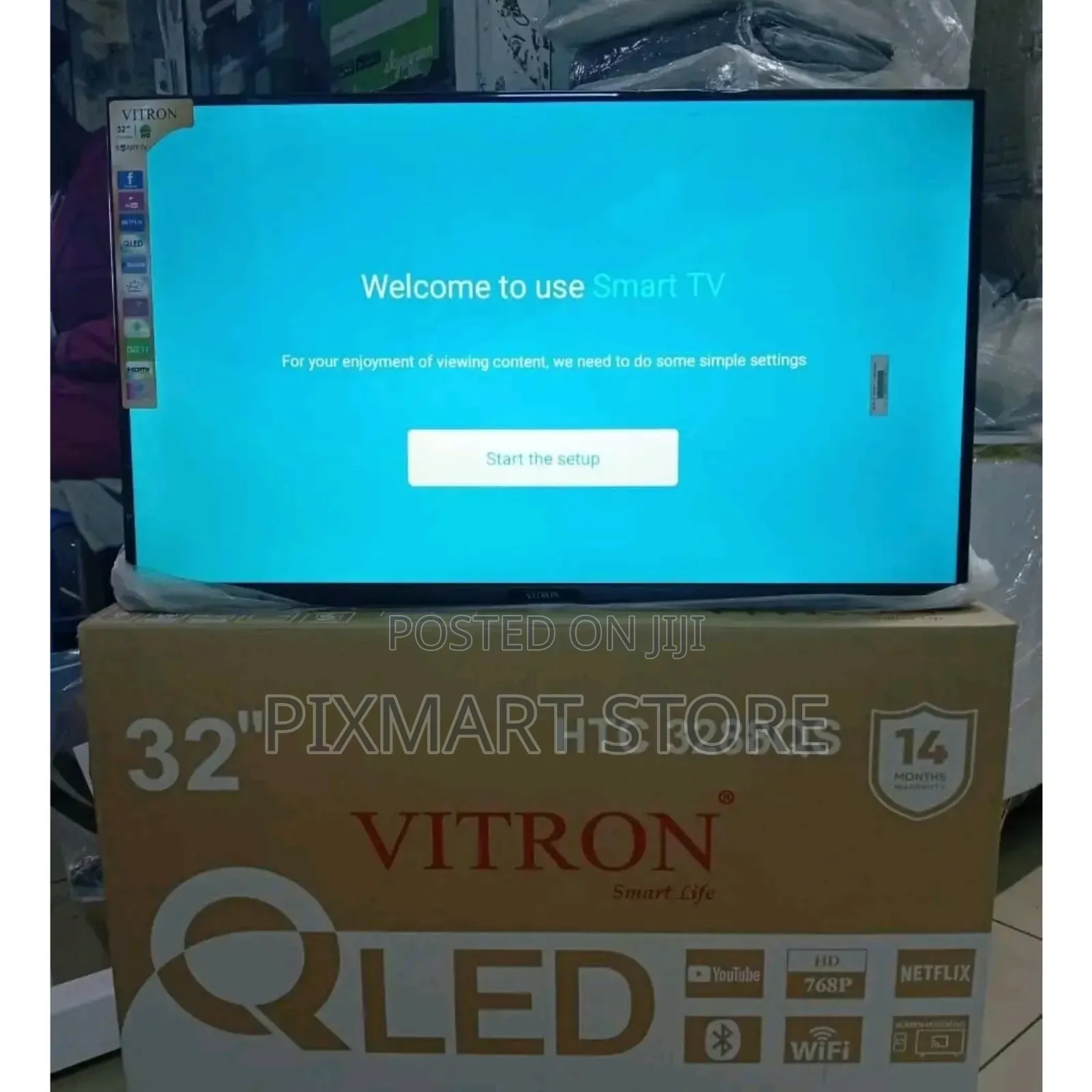 Vitron 32" Android Qled Tv With Wi-Fi, Bluetooth Hdmi