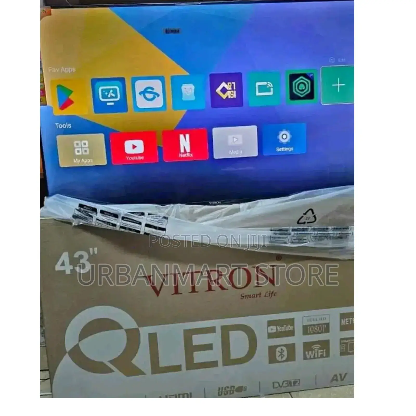 Vitron 43′′ Qled Led Tv – Crisp Display, Smart Connectivity
