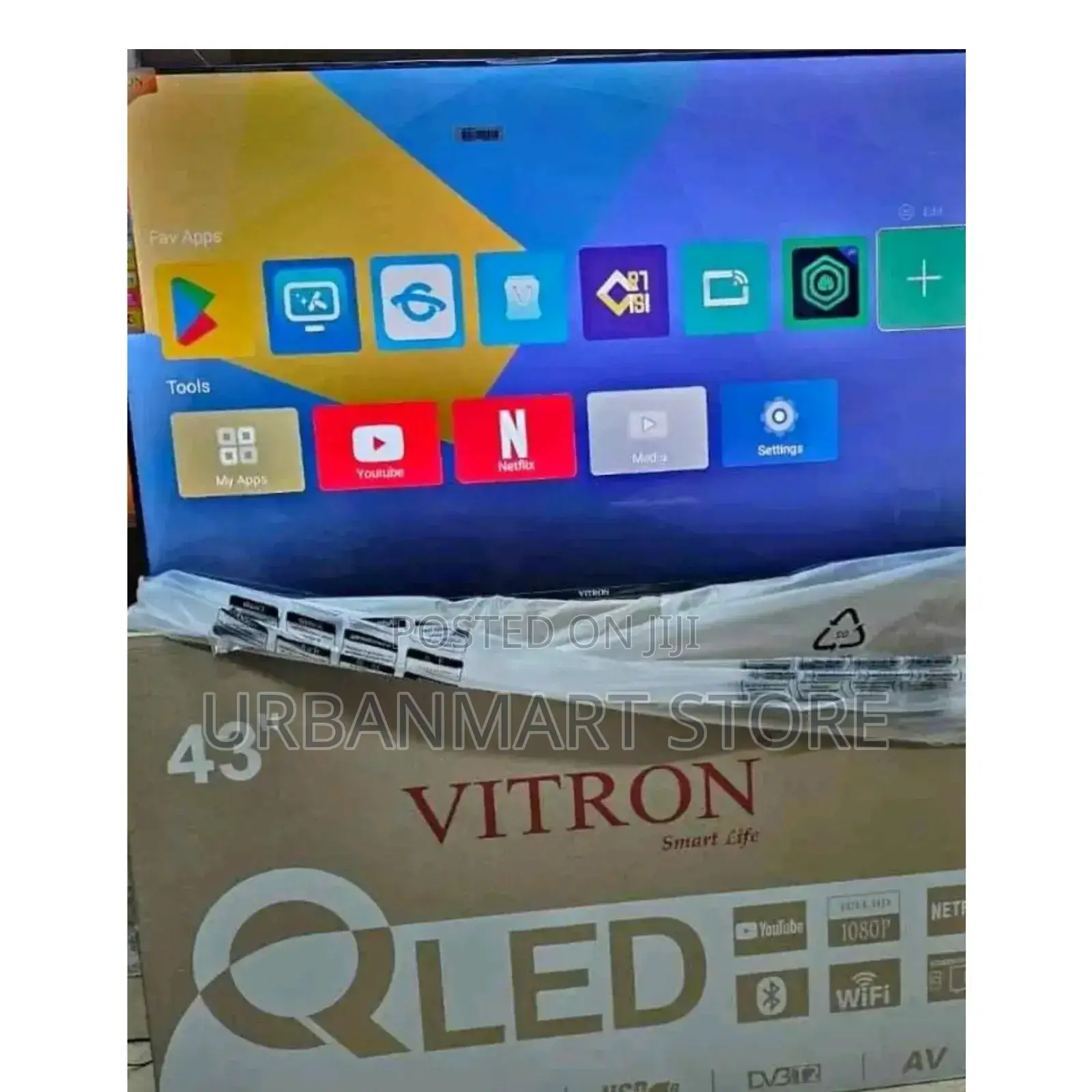 Vitron 43′′ Qled Led Tv – Crisp Display, Smart Connectivity