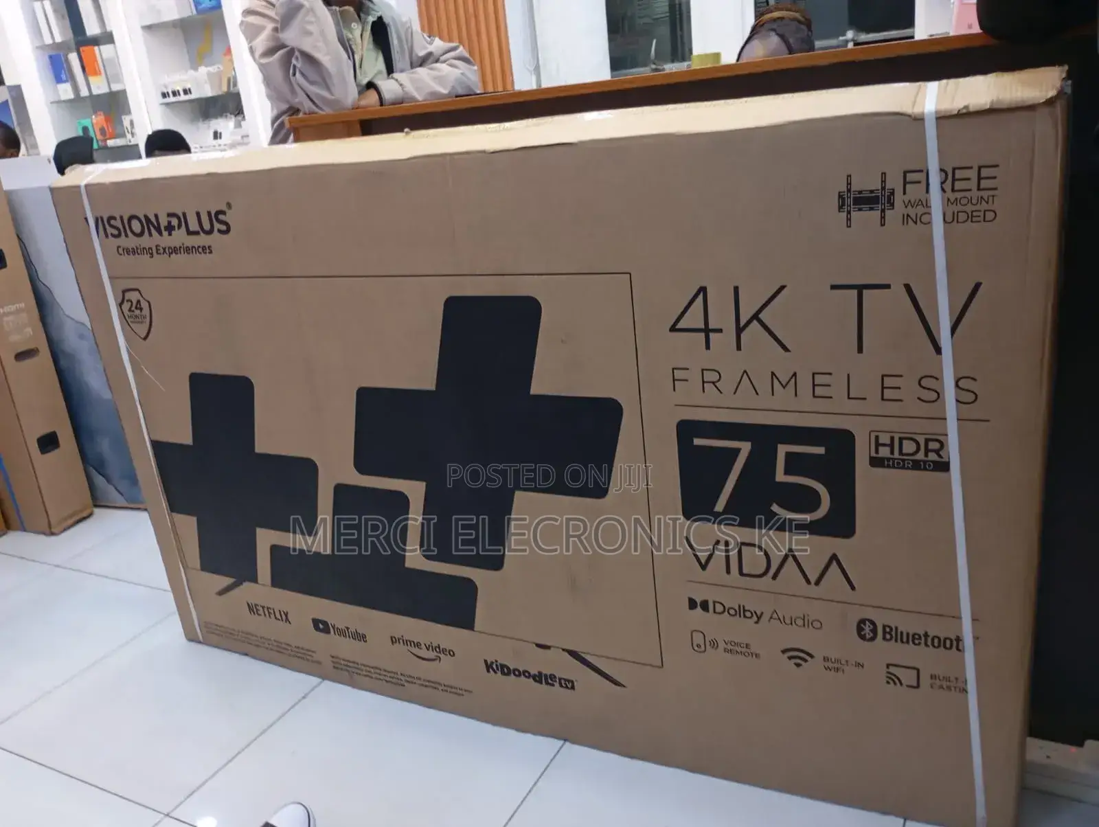Vision Plus 75′′ Inch Smart Tv Vp8875kv Uhd V+ Os Smart Bluetooth