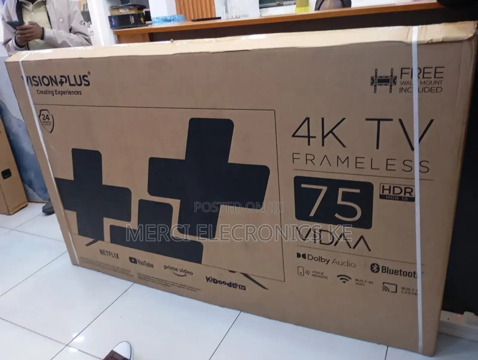 Vision Plus 75′′ Inch Smart Tv Vp8875kv Uhd V+ Os Smart Bluetooth