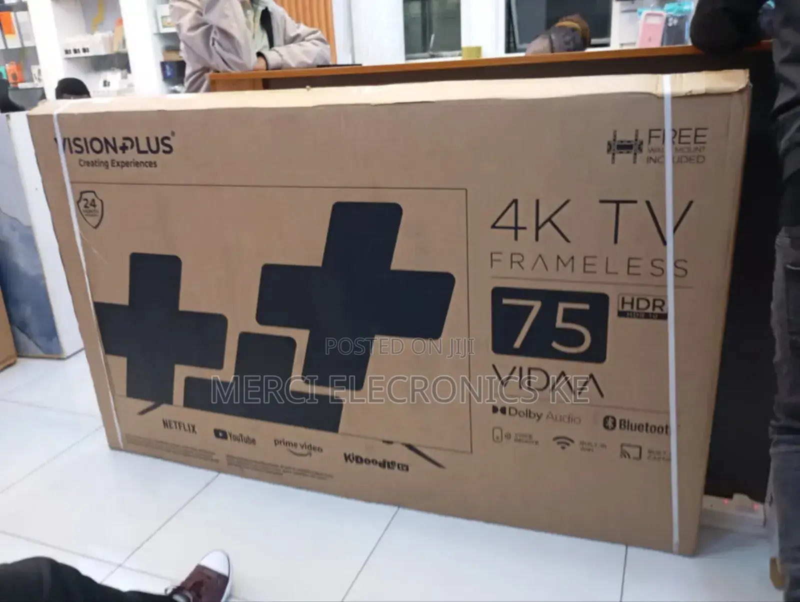 Vision Plus 75′′ Inch Smart Tv Vp8875kv Uhd V+ Os Smart Bluetooth