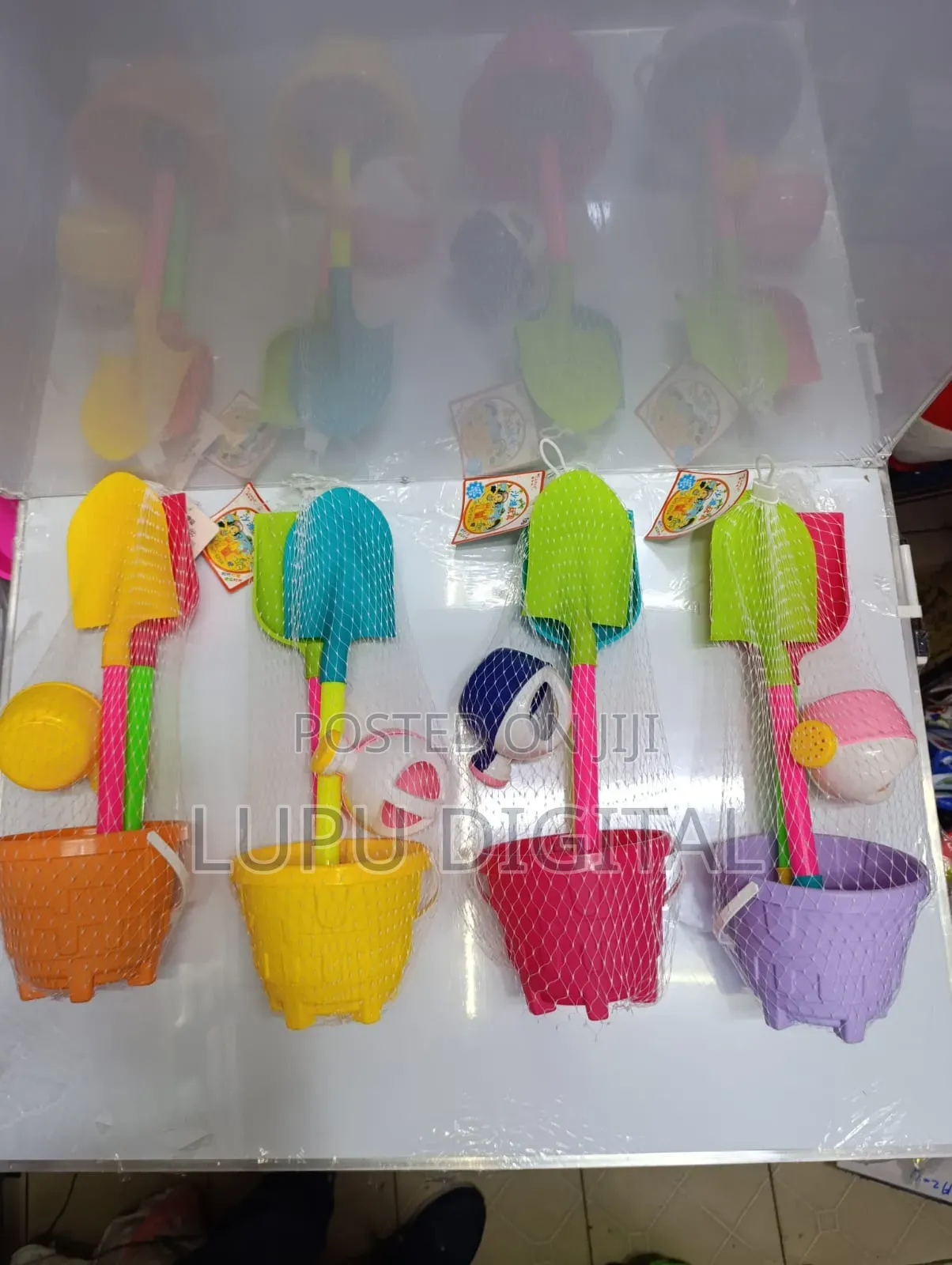 Beach Buckets
With Beach Toys