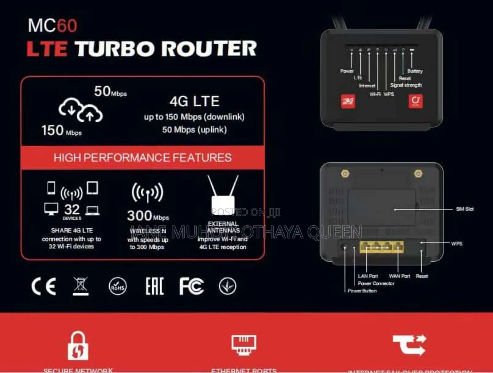 Olax Mc60 4g Lte Wifi Router