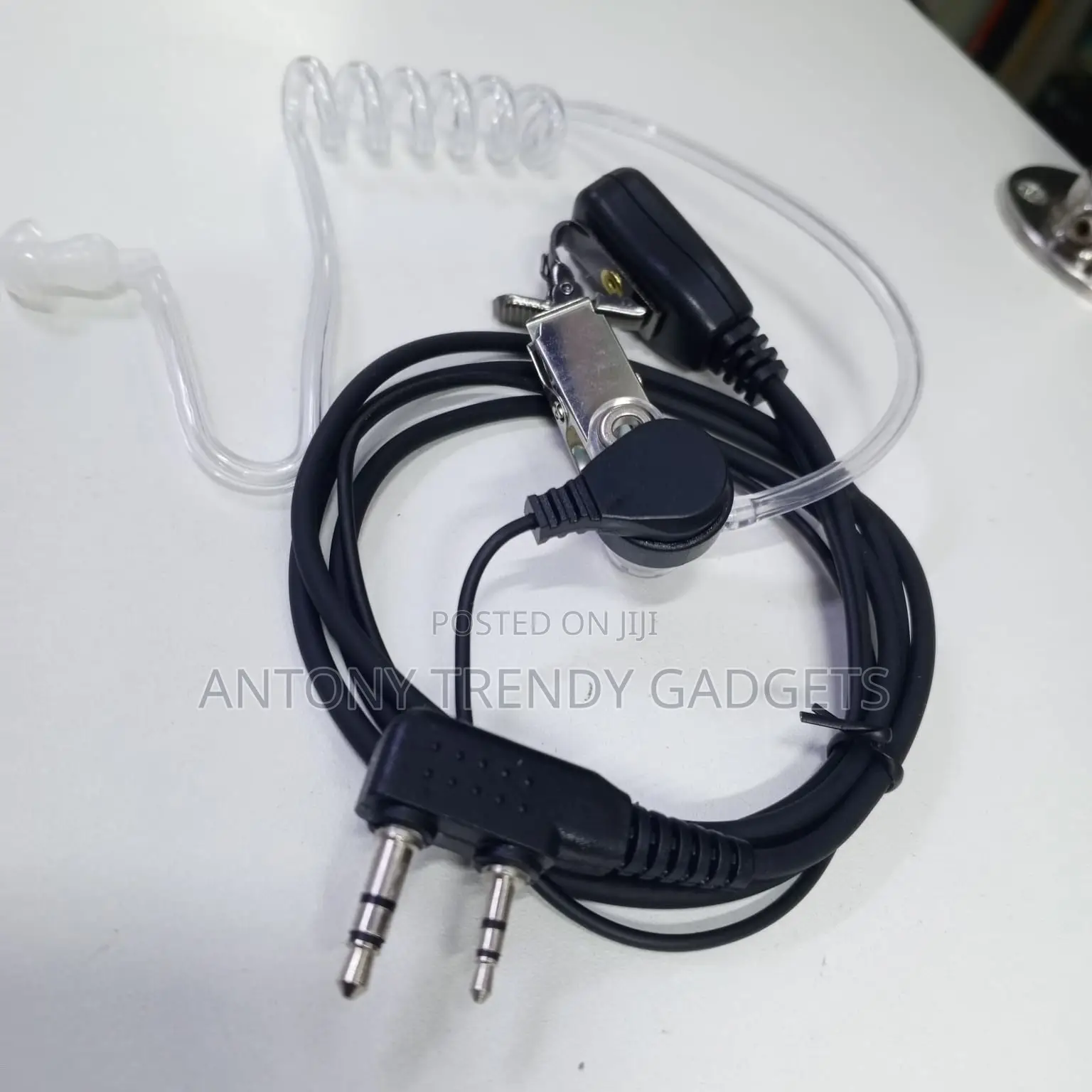 2-pin Fbi Style Walkie Talkie Earpiece With Acoustic Tube