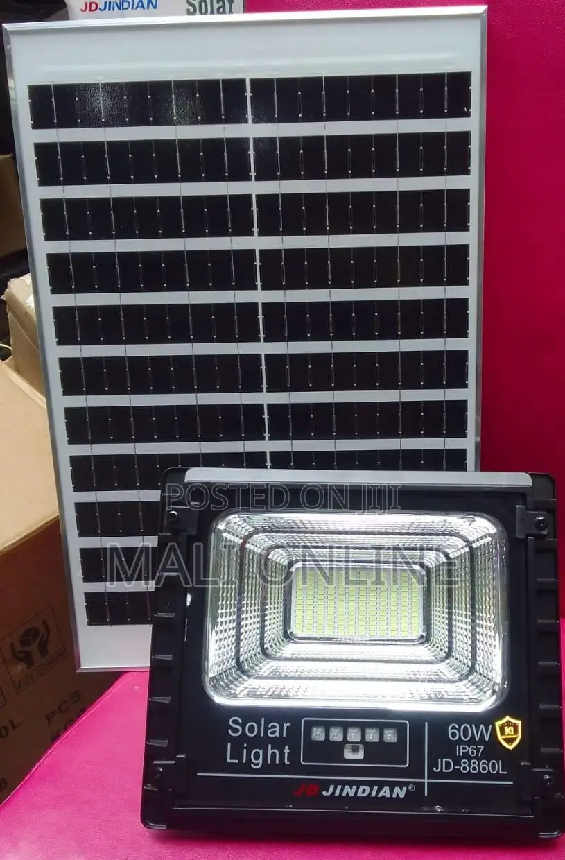 Jd 8860l 60w Solar Led Flood Light Waterproof Outdoor Security Lamp
