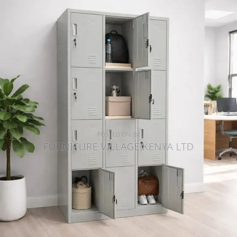 Office Cabinet; 12-locker Steel Office Cabinet