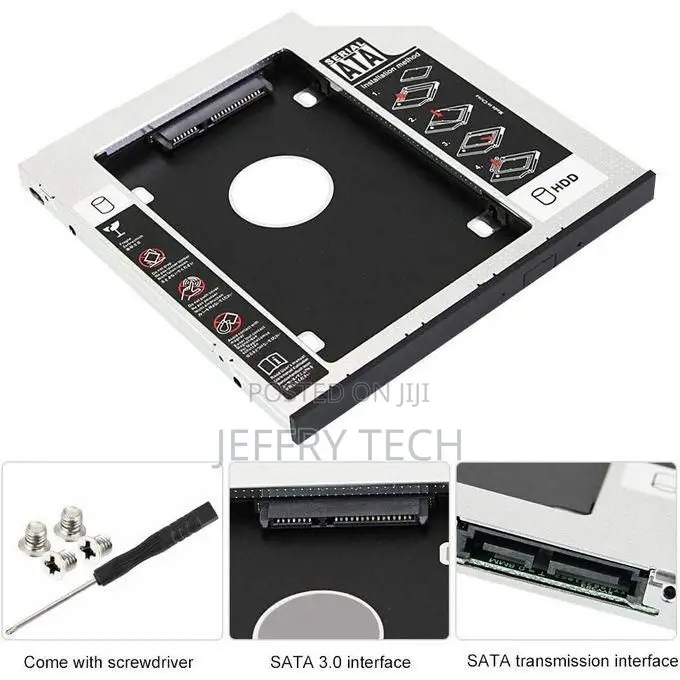 Hard Drive Caddy Adapter, 9.5mm Sata to Sata SSD/HDD Support for Hp De