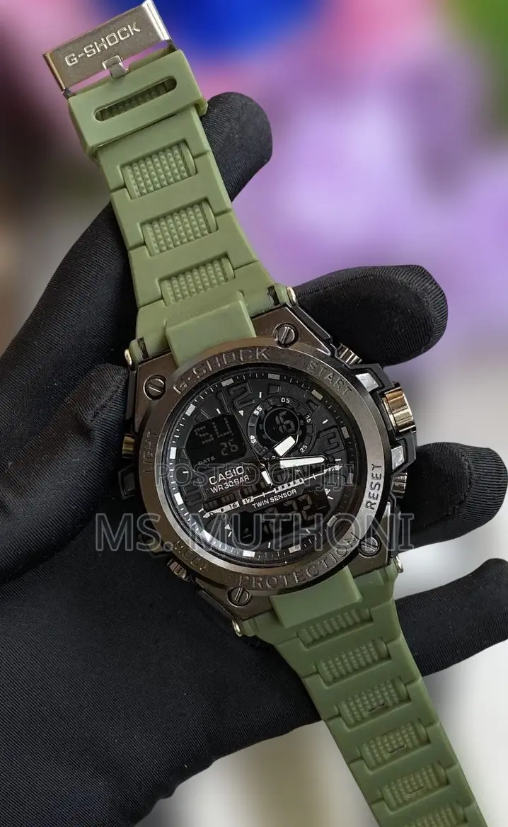 Casio G-Shock Analog-Digital Wristwatch Military Green Band.
