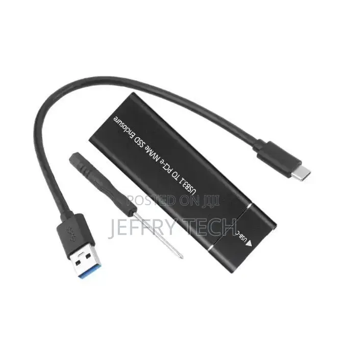 M.2 Nvme + M.2 NGFF Sata SSD to Usb Type-C 3.1/3.0 High-Speed Externa
