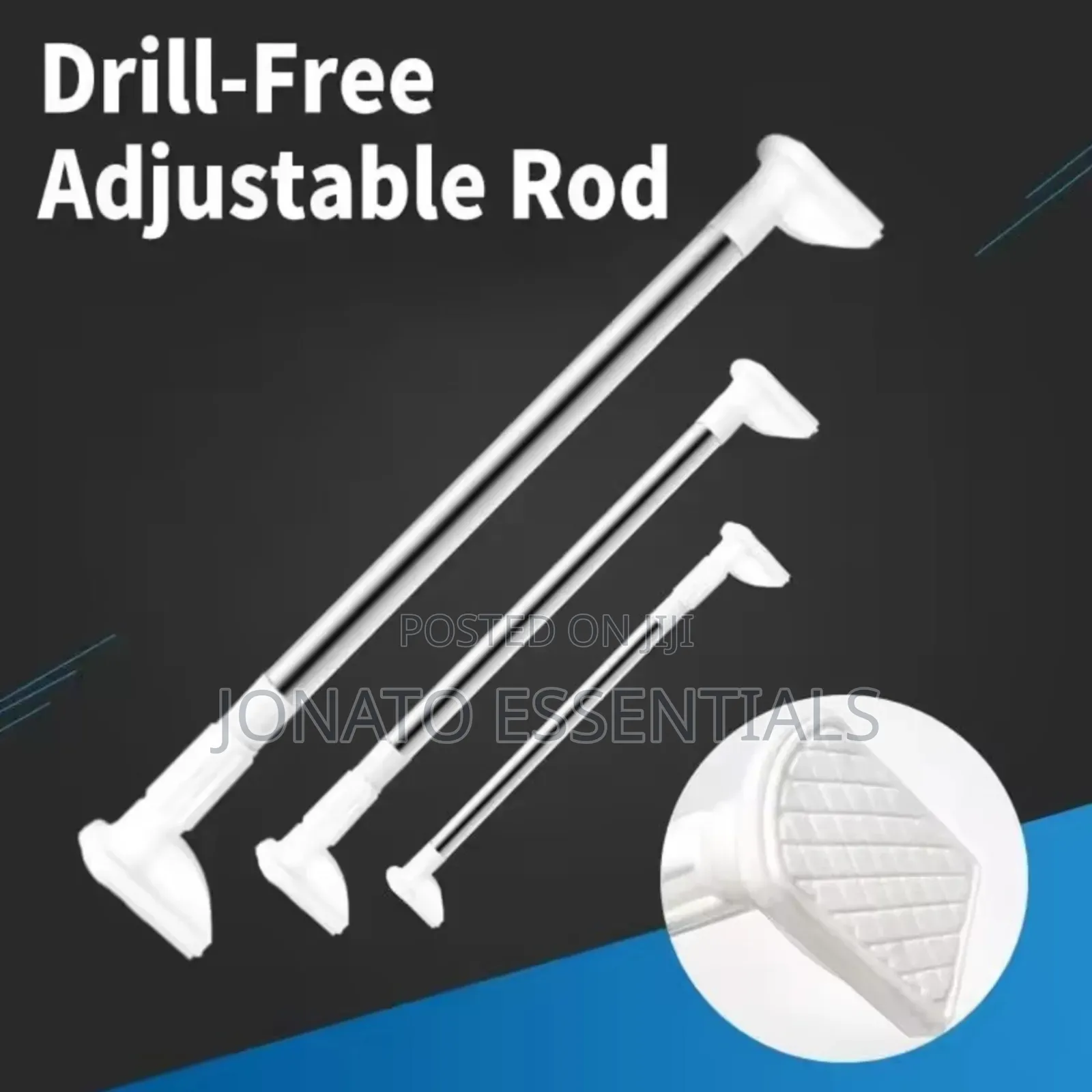 Adjustable Tension Rod For Curtains Wardrobe (No Drilling) Kenya