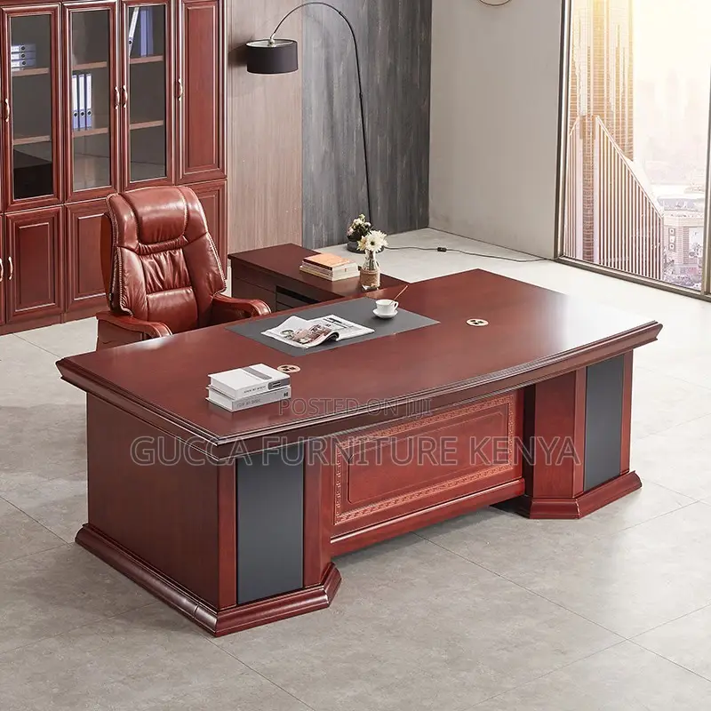 1.8 Meters Mahogany Executive L-shaped Table