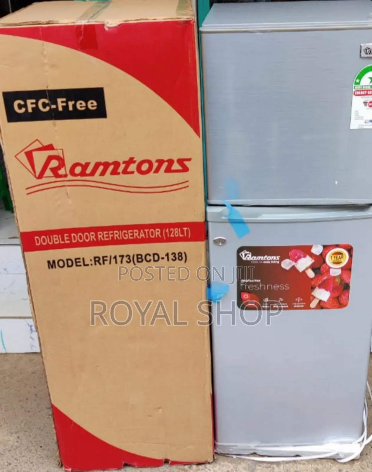 Ramtons 213litres Double Door Fridge