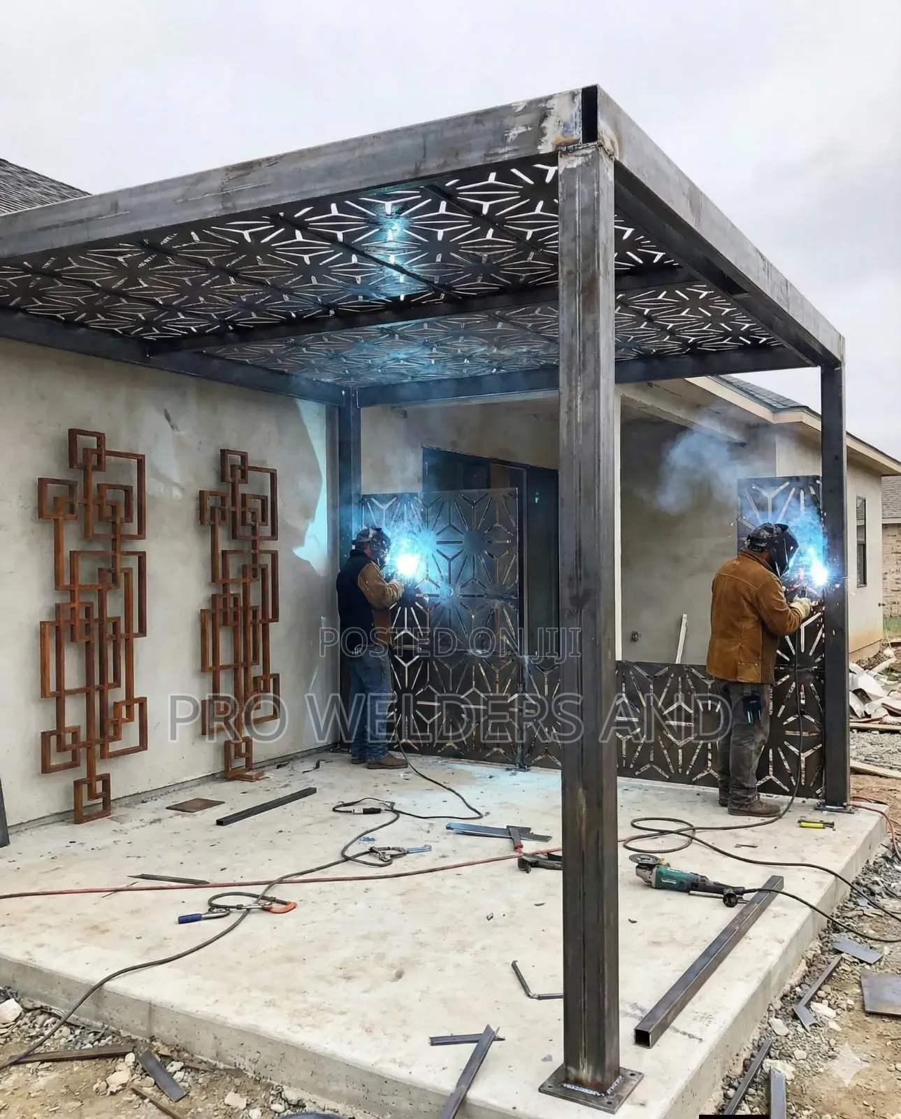 Steel Pergolas for Homes, Hotels Restaurants